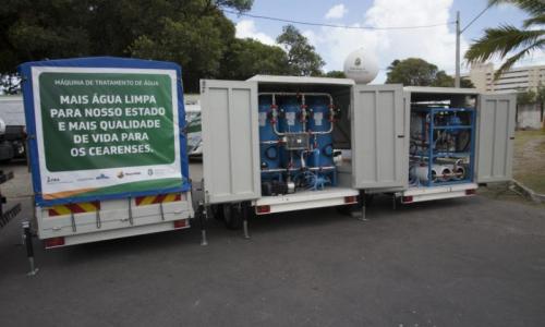 Novas estações móveis tratarão água para 12 mil famílias Novas estações móveis tratarão água para 12 mil famílias